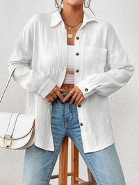 Fay | Women's Button-Front Casual Shirt in White