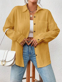Fay | Women's Button-Front Casual Shirt in Yellow