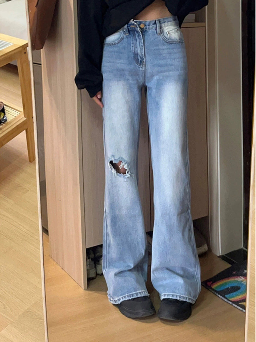 Fay | Women's High Waist Fashionable Jeans in Blue