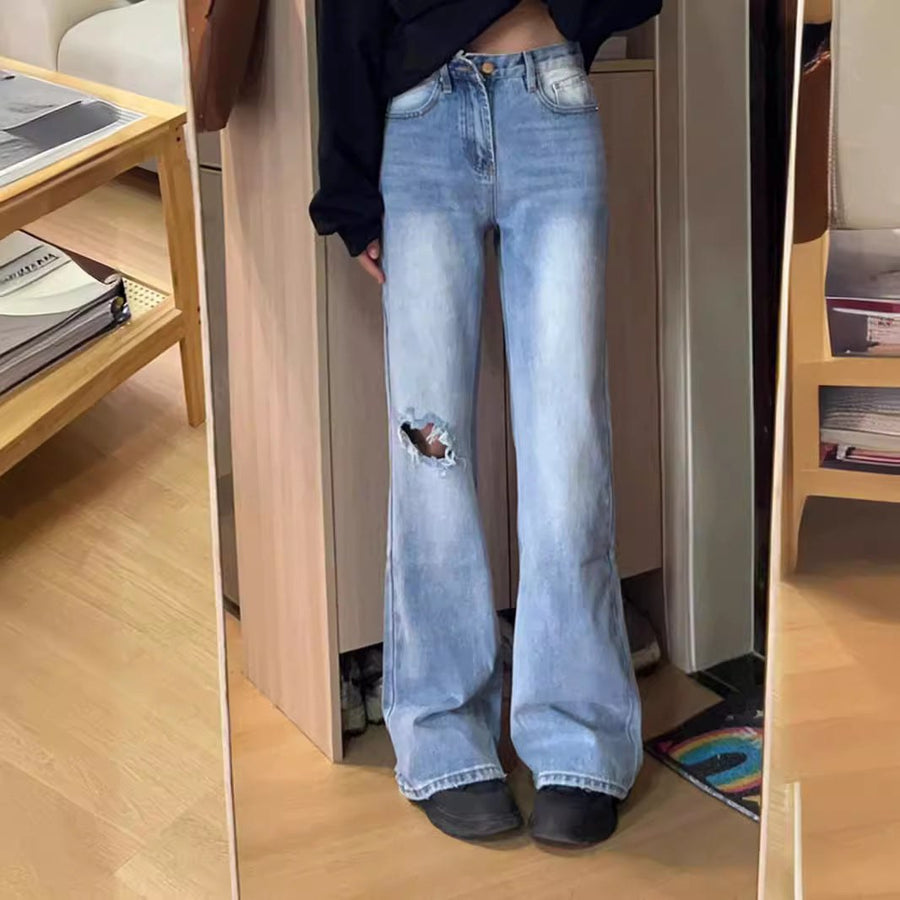 Fay | Women's High Waist Fashionable Jeans in Blue