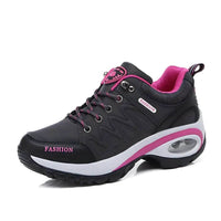 Federica | Women's Lace-Up Low Top Sneakers in Black A