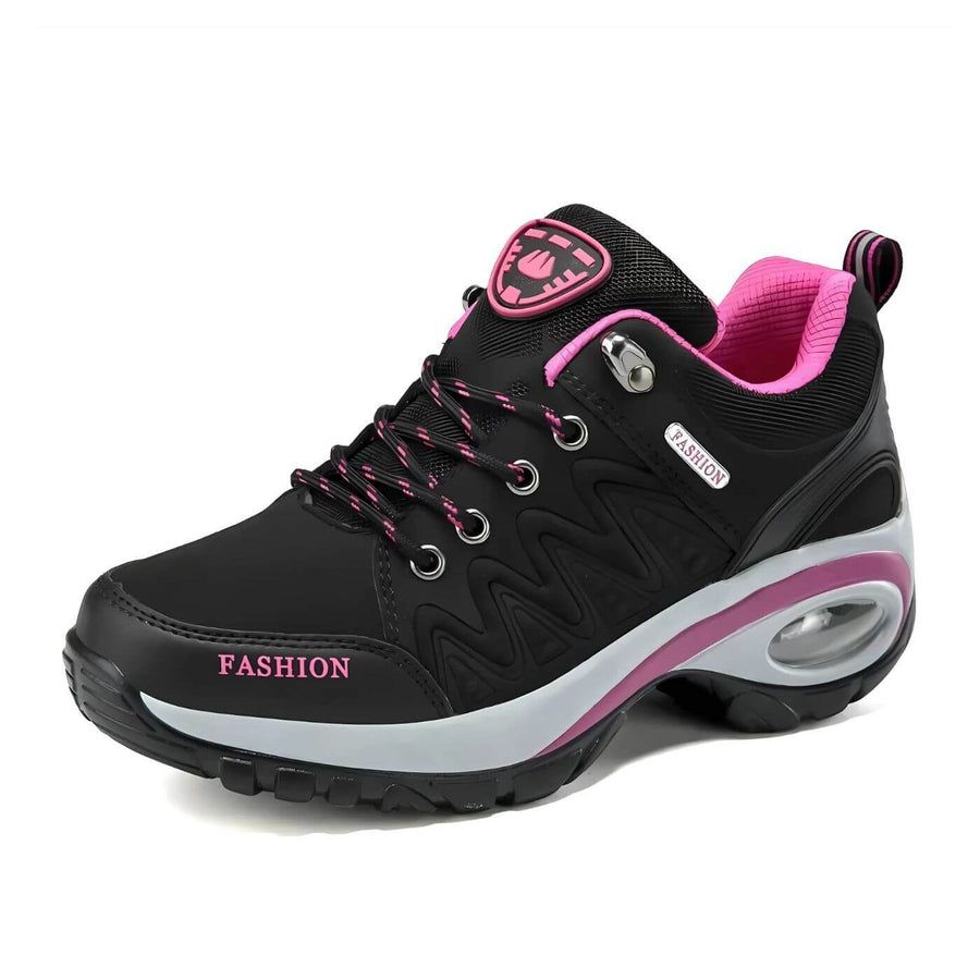 Federica | Women's Lace-Up Low Top Sneakers in Black B