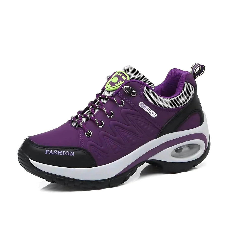 Federica | Women's Lace-Up Low Top Sneakers in Purple