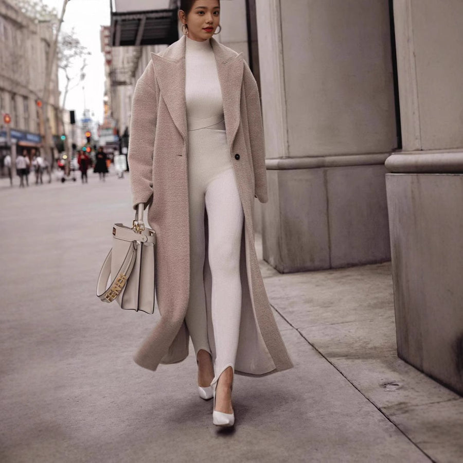 Felicia | Women's Elegant Coat in Khaki