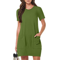 Felipa | Women's Pockets Casual T-Shirt in Green
