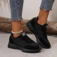 Felipa | Women's Panel Upper Design Sneakers in Black B