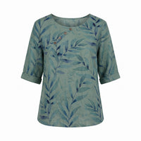 Fenella | Women's Printed Asymmetric Button Blouse