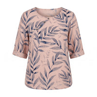 Fenella | Women's Printed Asymmetric Button Blouse