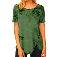 Fenella | Women's Asymmetric Floral Casual T-Shirt
