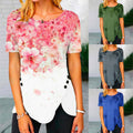 Fenella | Women's Asymmetric Floral Casual T-Shirt