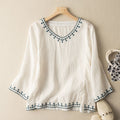 Fern | Women's Embroidered V-Neck Blouse