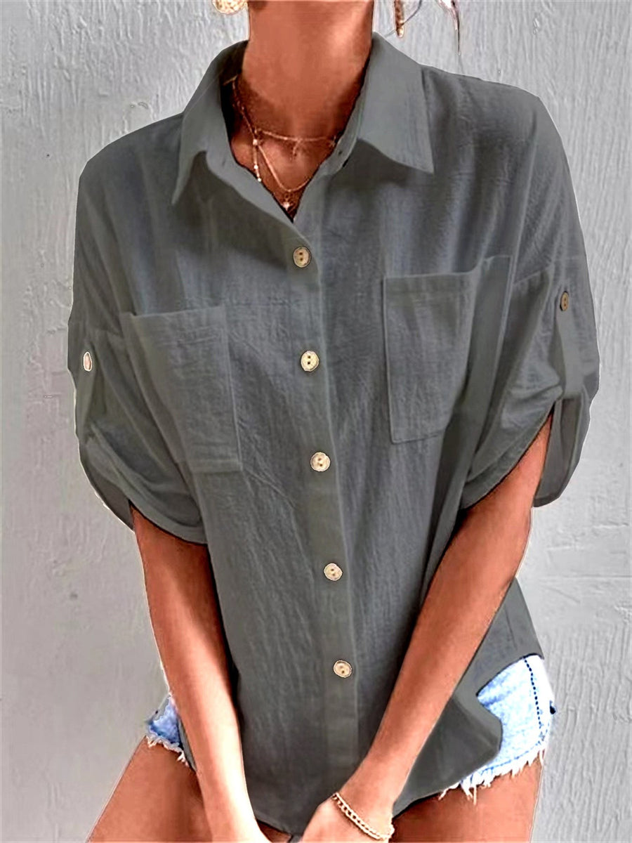 Fiammetta | Women's Lightweight Blouse in Gray