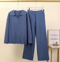 Fidelia | Women's Lounge Set in Misty Blue