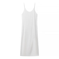 Filomena | Women's Slit Modern Maxi Dress in White