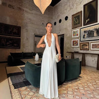 Fionnuala | Women's V-Neck Ruffle Elegant Maxi Dress