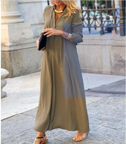 Fionnuala | Women's Elegant Maxi Dress in Brown