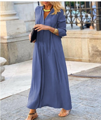 Fionnuala | Women's Elegant Maxi Dress in Royal Blue