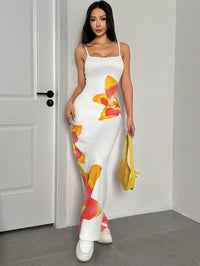 Fiorella | Women's Spaghetti Strap Floral Maxi Dress