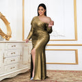 Fiorenza | Women's Wrap Slit Evening Dress