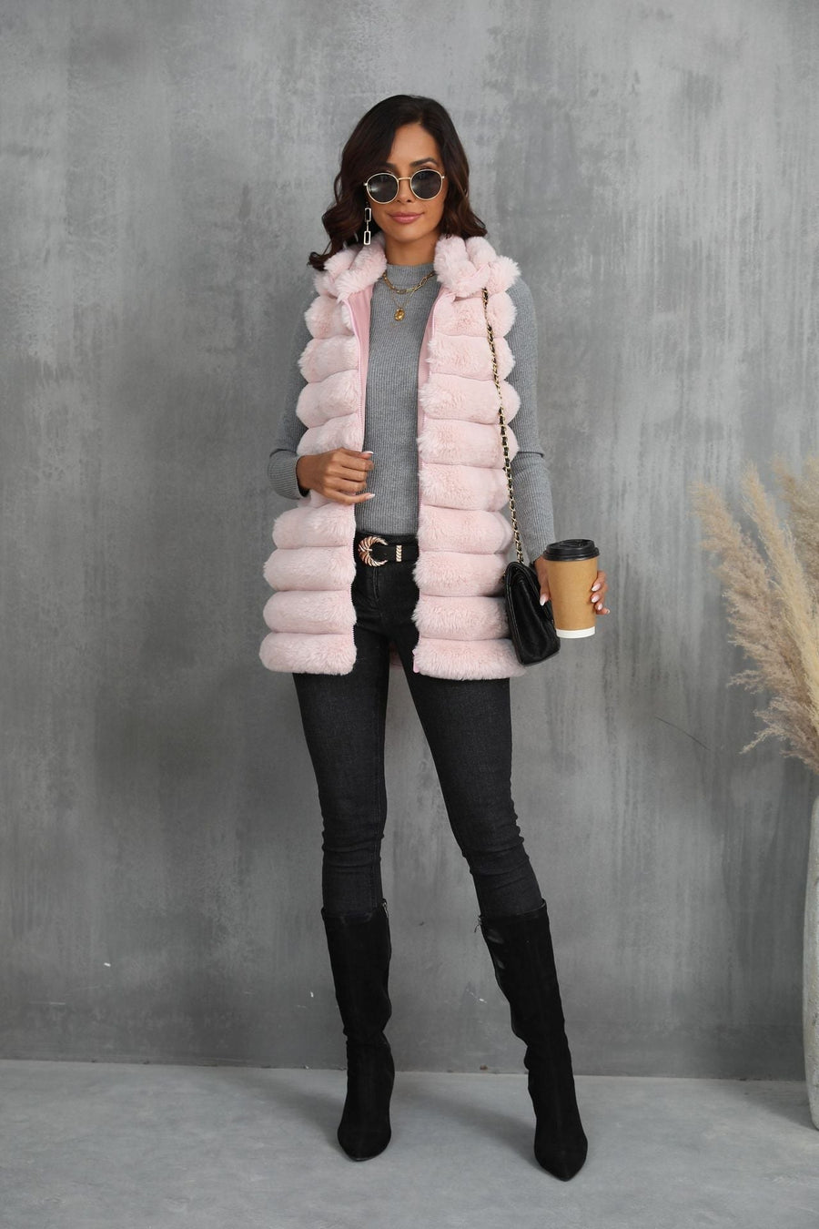Firmina | Women's Cozy Vest in Pink