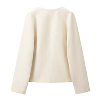 Fleur | Women's Elegant Chic Blazer in White