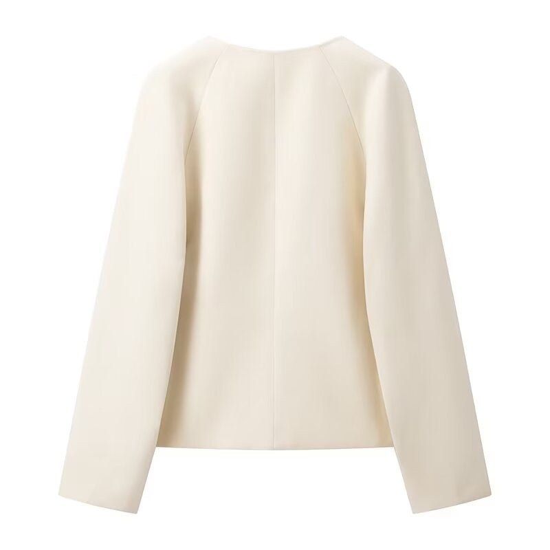 Fleur | Women's Elegant Chic Blazer in White