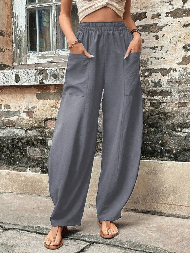Fleurette | Women's Pockets Pants – Dress Pants in Gray