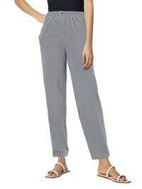 Flora | Women's Lightweight Comfortable Pants – Dress Pants in Gray