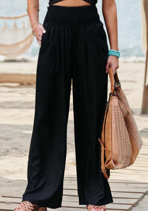 Florelle | Women's Elastic Waist Pants – Dress Pants in Black
