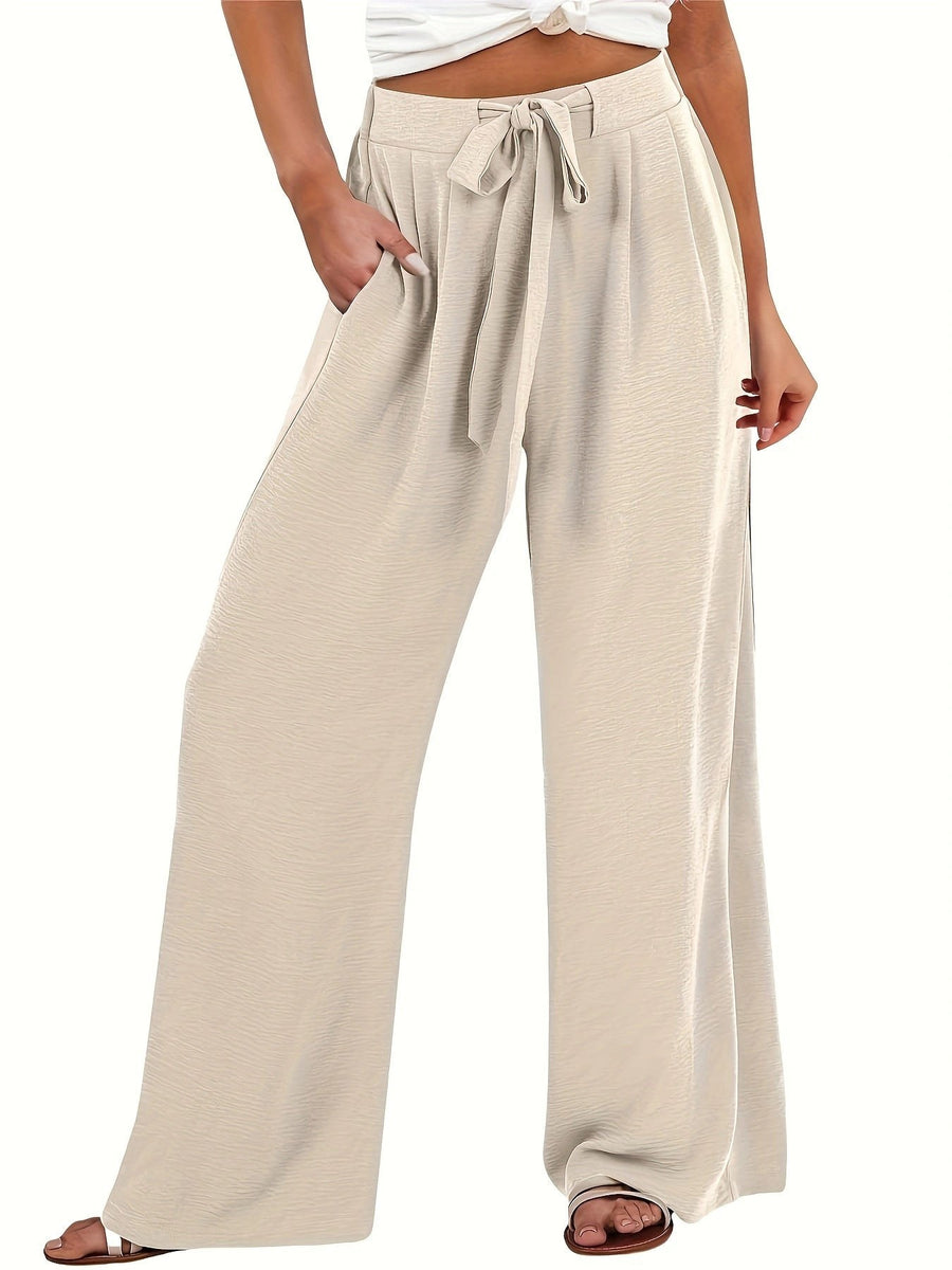 Florence | Women's Pockets Lightweight Pants – Dress Pants in Apricot