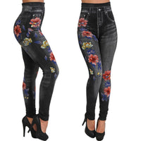 Florence | Women's Floral Leggings in Black