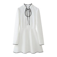 Floriane | Women's Ruffle Elegant Shirt Dress in White