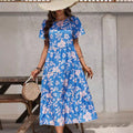 Fontaine | Women's Ruffle Detail Floral Summer Dress