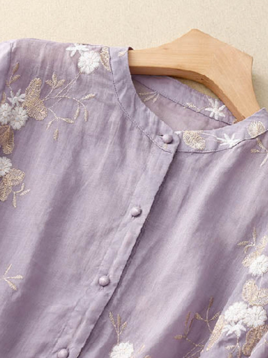Fortuna | Women's Embroidered Accents Blouse