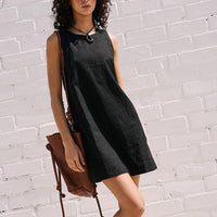 Fortuna | Women's Lightweight Summer Dress in Black