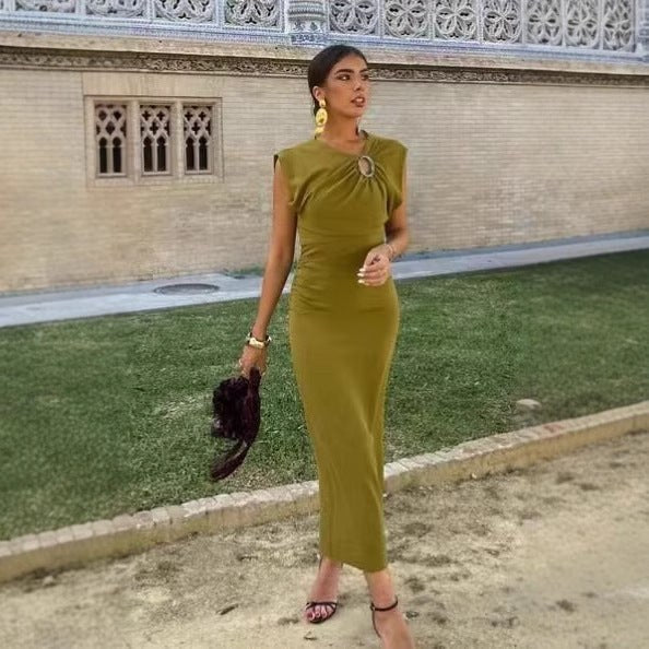 Fortuna | Women's Elegant Dress in Matcha