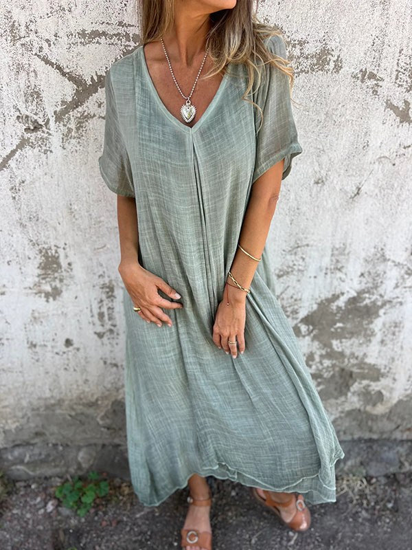 Frances | Women's Lightweight Dress – Casual Dress in Peacock Green