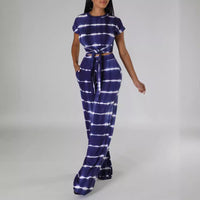 Frances | Women's Waist Belt Pockets Belted Elegant Jumpsuit in Orange
