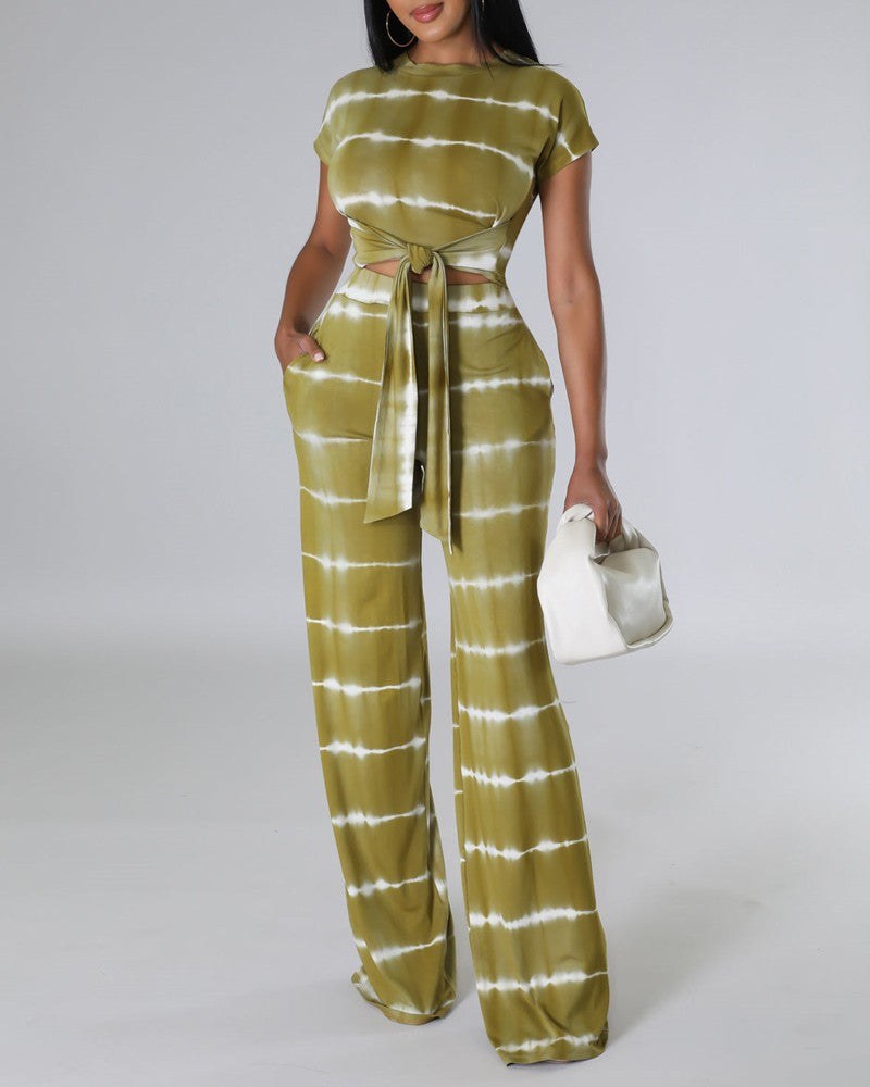 Frances | Women's Waist Belt Pockets Belted Elegant Jumpsuit in Orange