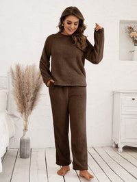 Francoise | Women's Cozy Comfortable Fleece Pants – Dress Pants in Coffee