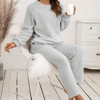 Francoise | Women's Cozy Comfortable Fleece Pants – Dress Pants in Light Gray