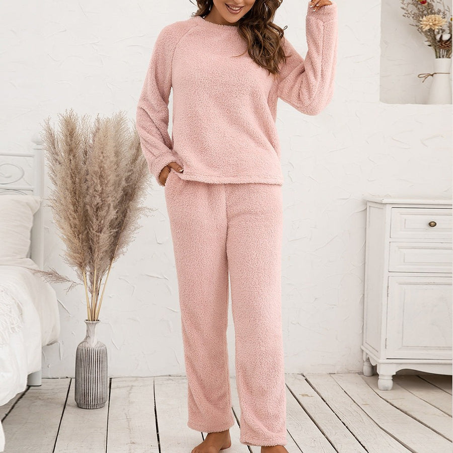 Francoise | Women's Cozy Comfortable Fleece Pants – Dress Pants in Pink