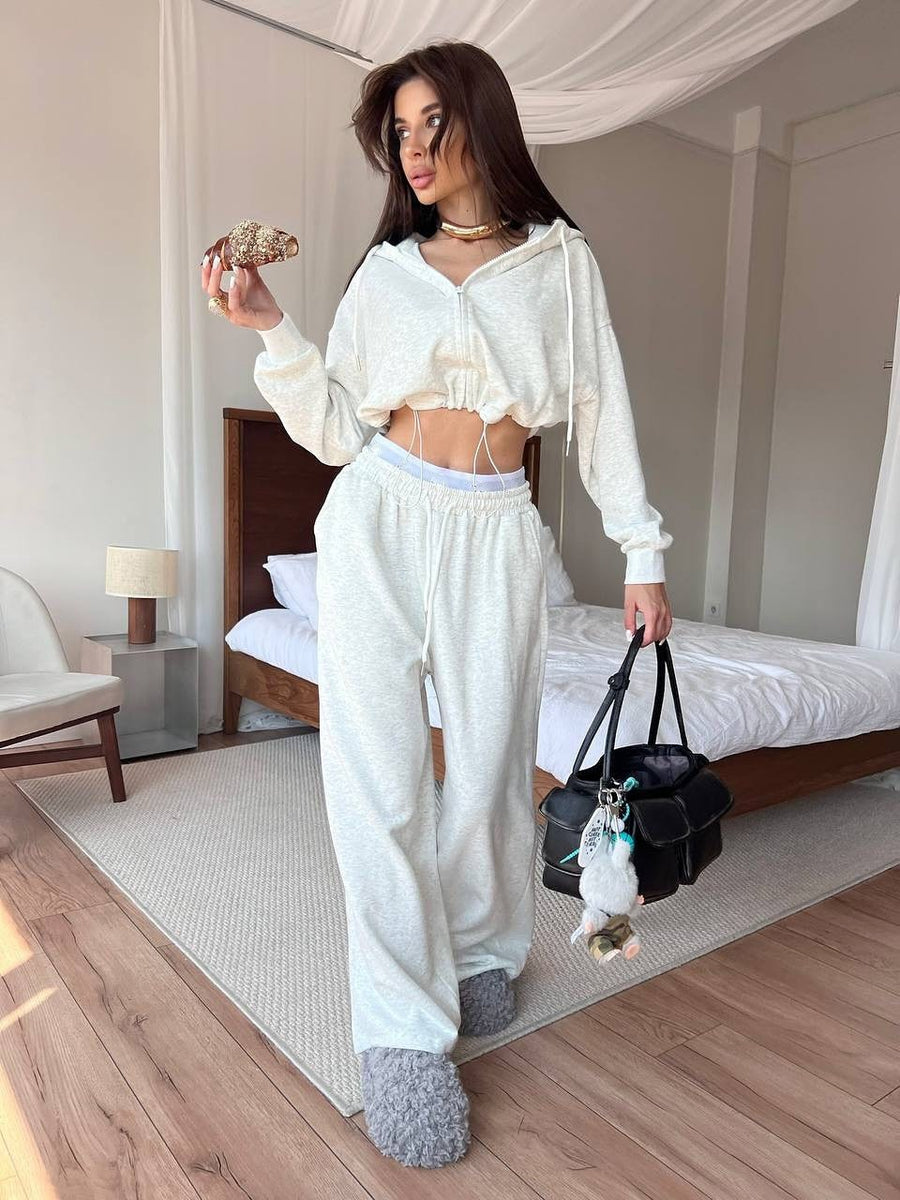 Freda | Women's Two-Piece Set in Light Gray