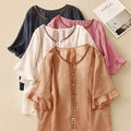 Frederica | Women's Embroidered Ruffle Sleeve Blouse