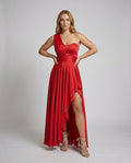 Freya | Women's Ruffle Detail Asymmetric Elegant Maxi Dress
