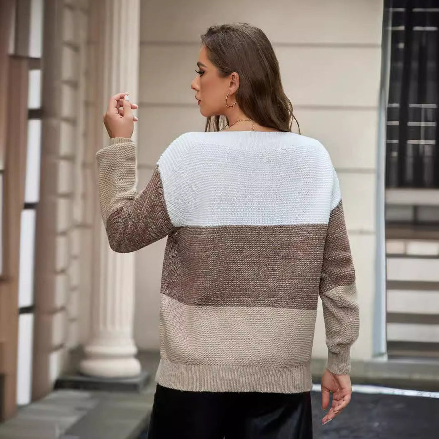 Frideswide | Women's Color Block Knit Sweater
