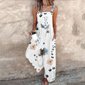Gaetane | Women's Sleeveless Floral Wide-Leg Jumpsuit