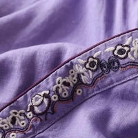 Gaia | Women's Embroidered Wrap Detail Blouse