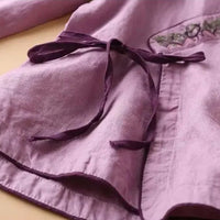 Gaia | Women's Embroidered Wrap Detail Blouse