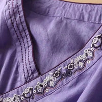 Gaia | Women's Embroidered Wrap Detail Blouse